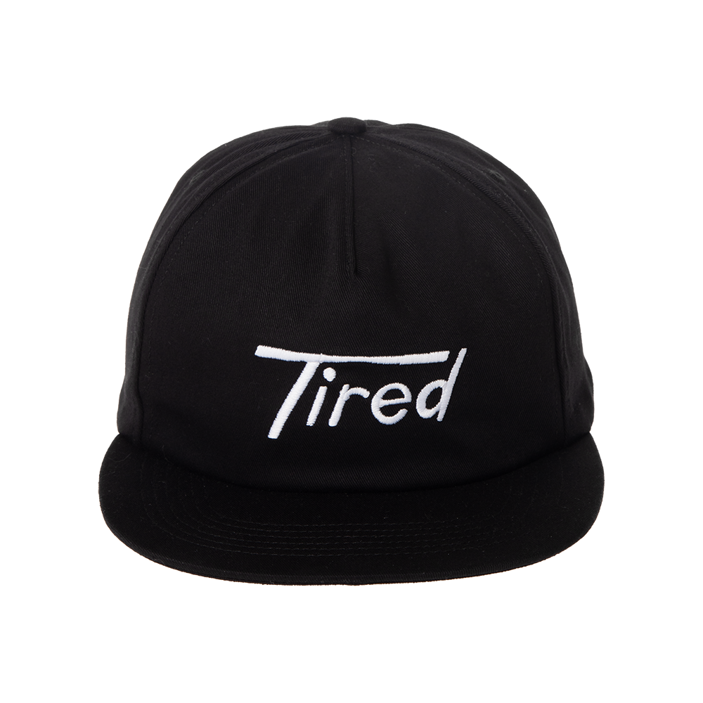Tired Skateboards Old Mobil 5 Panel Cap - Black