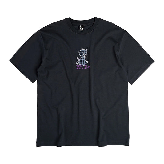 TOKEN 4U Plaid Devil SS Tee - Black