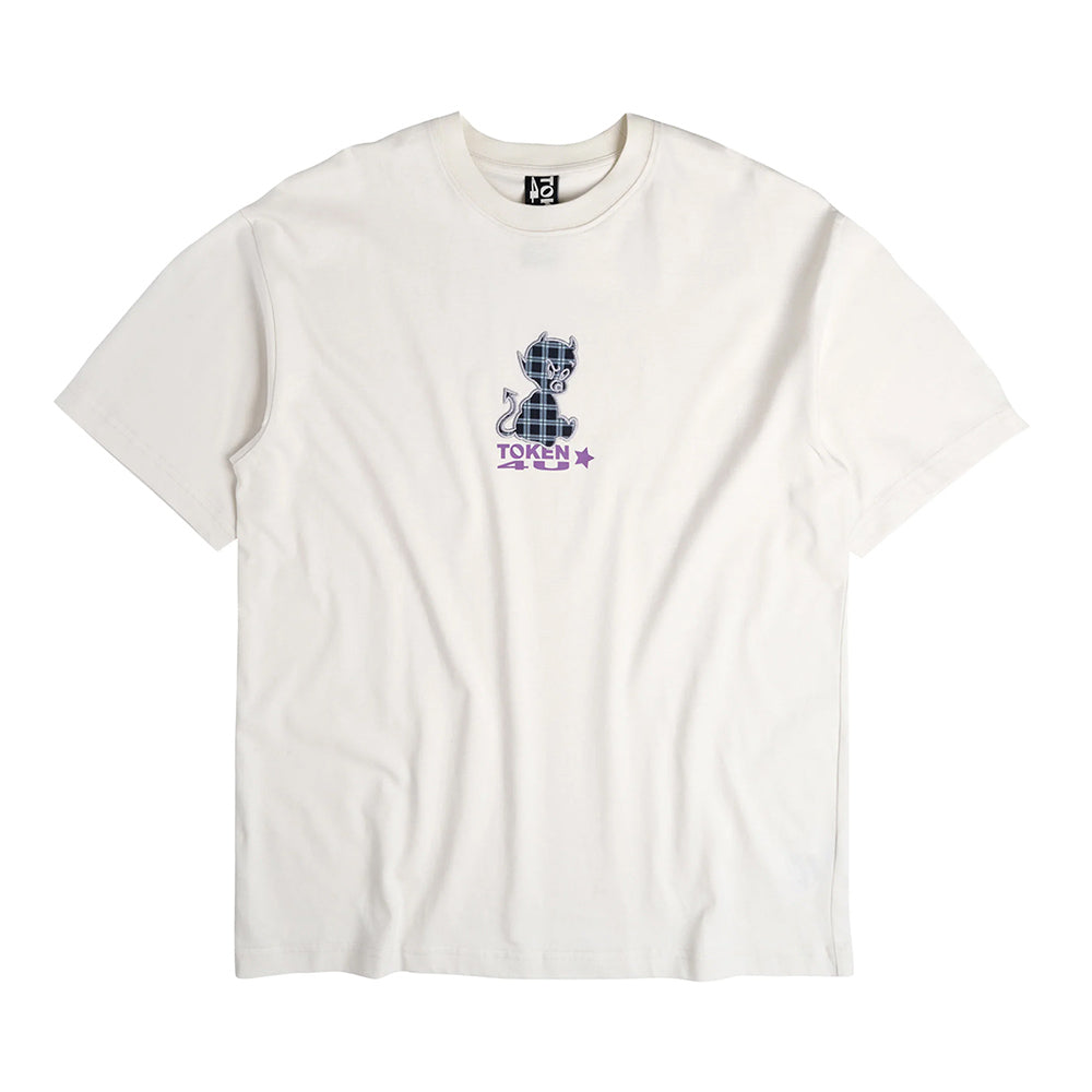 TOKEN 4U Plaid Devil SS Tee - White