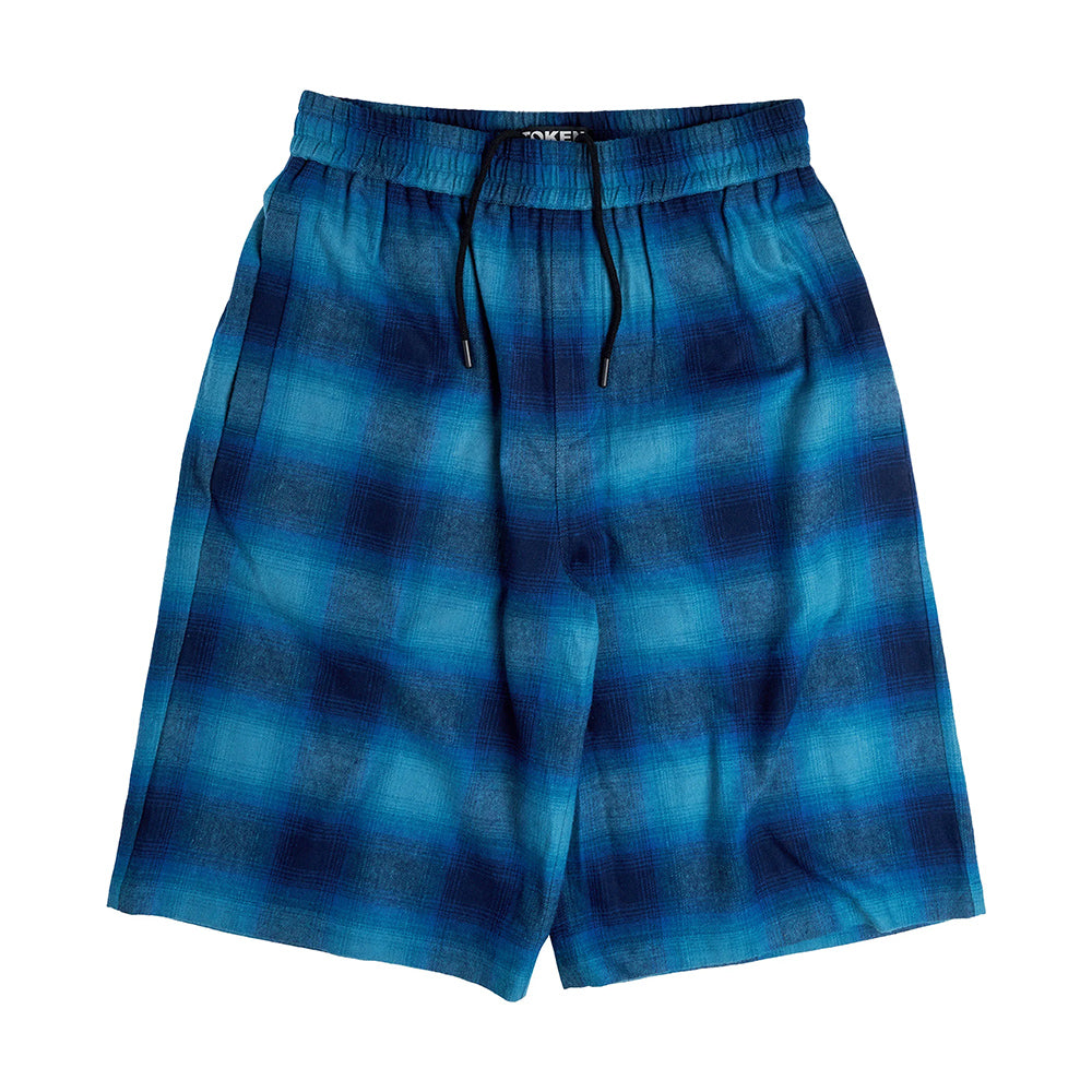 TOKEN 4U VHS Shorts - Teal Plaid