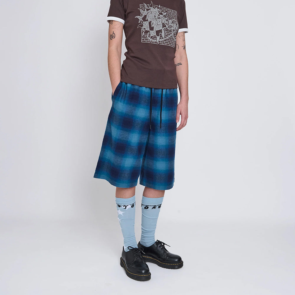 TOKEN 4U VHS Shorts - Teal Plaid