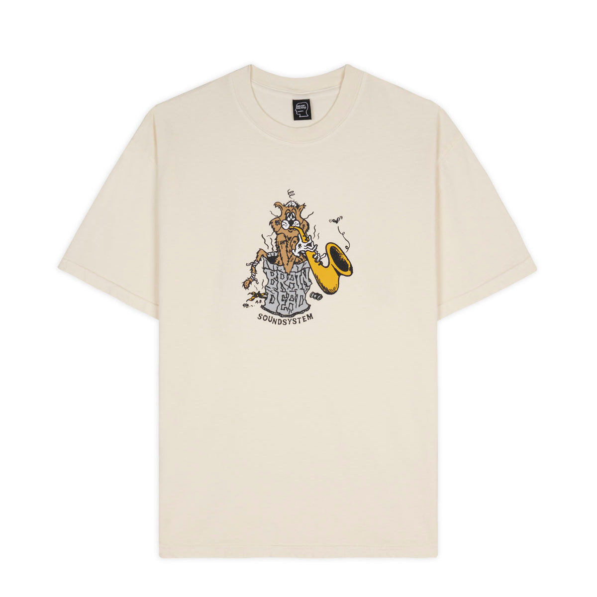 Brain Dead Trash Cat T-Shirt - Natural
