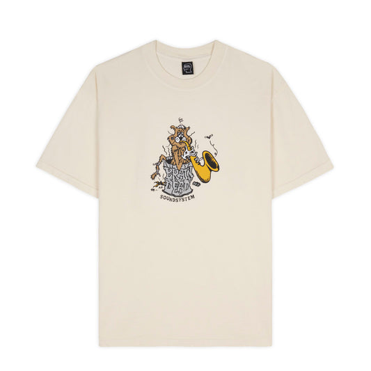 Brain Dead Trash Cat T-Shirt - Natural