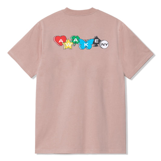 Awake NY Charm Logo T-Shirt - Mauve