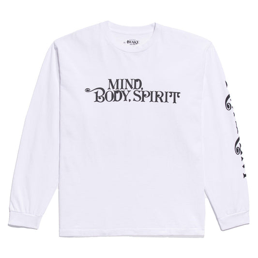Awake NY Mind Body Spirit LS T-Shirt - White