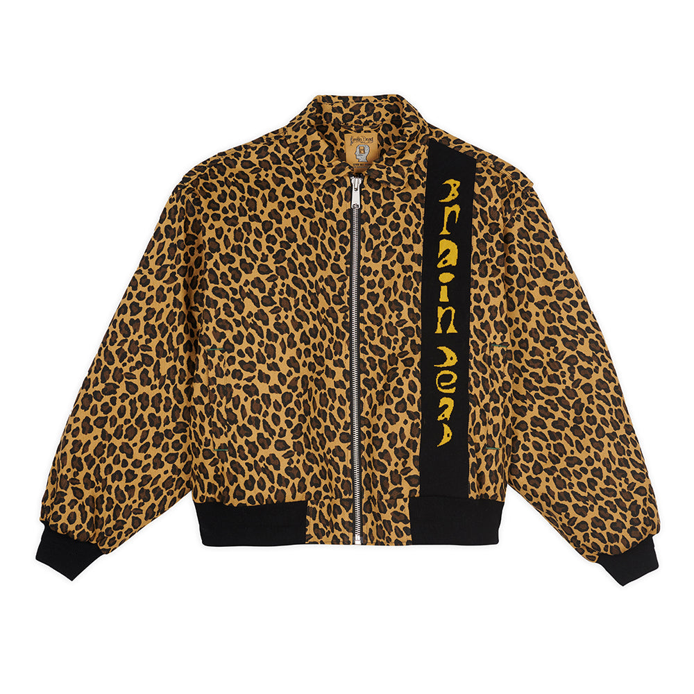 Brain Dead BD Twill Flight Jacket - Leopard