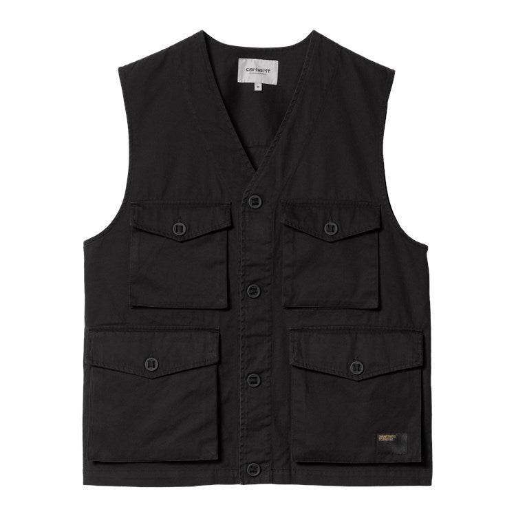 Carhartt WIP Unity Vest - Black Heavy Enzyme Wash