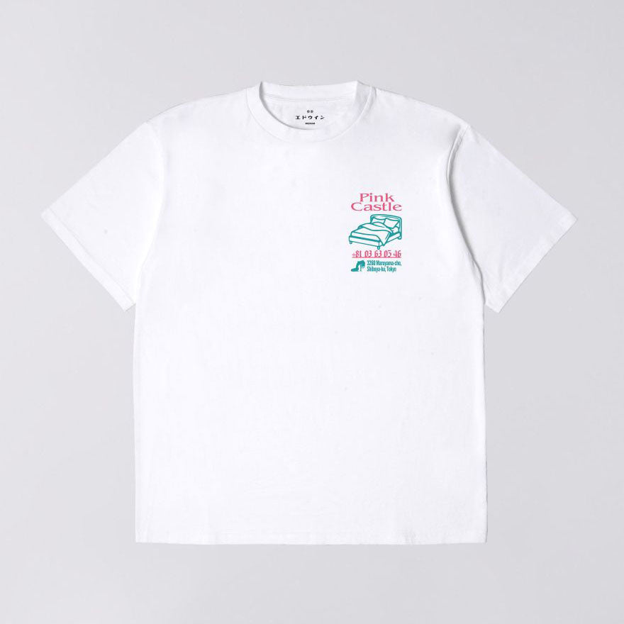 Edwin Pink Castle TS - White