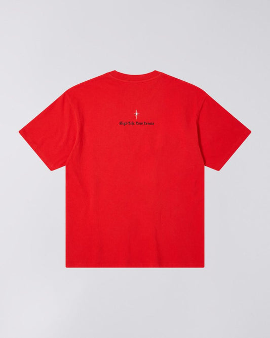 Edwin High Life Low Levels Tee - Fiery Red