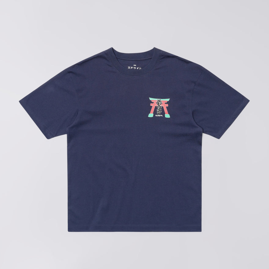 Edwin Torii Tee - Maritime Blue