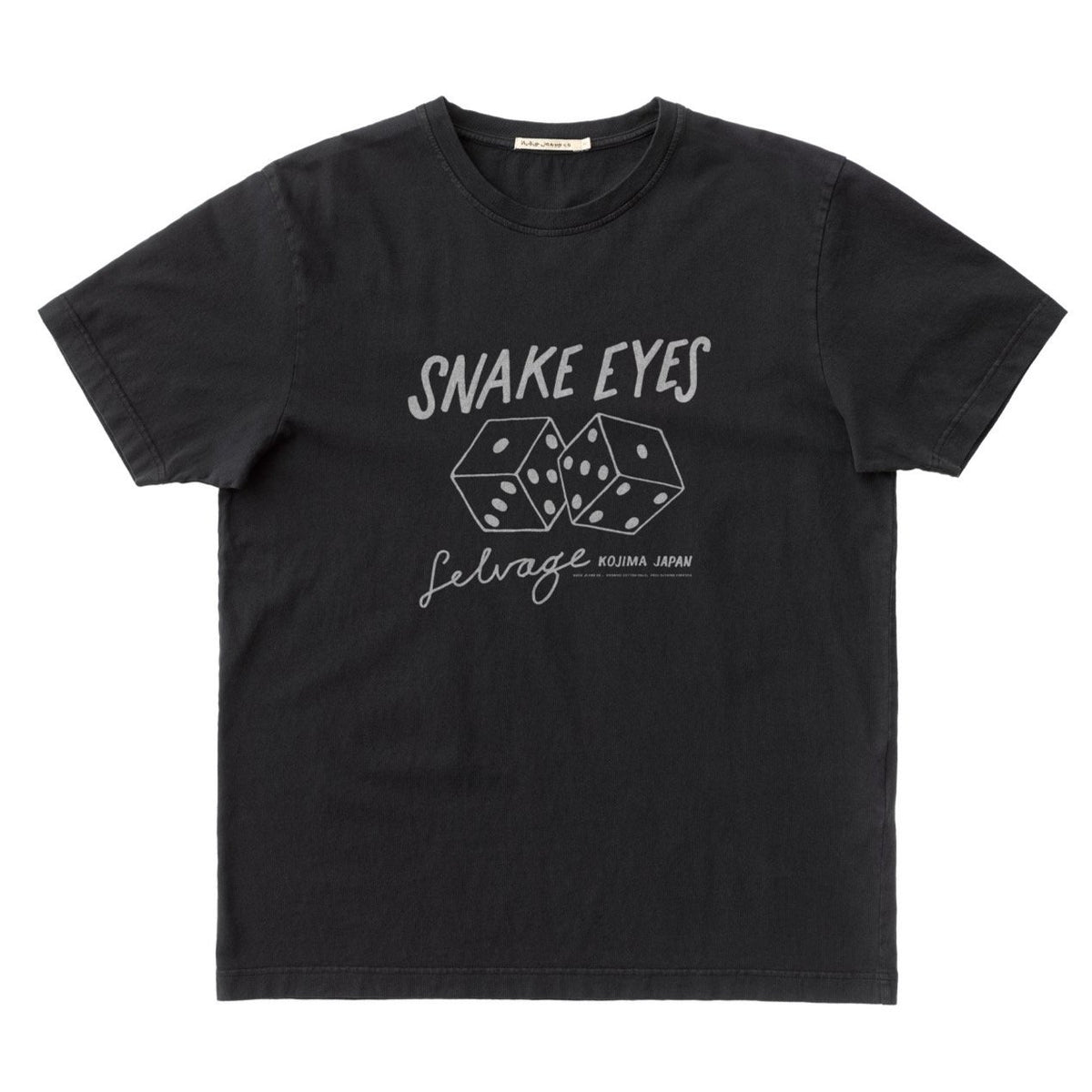 Nudie Jeans Co. Uno Snake Eyes T-Shirt - Black