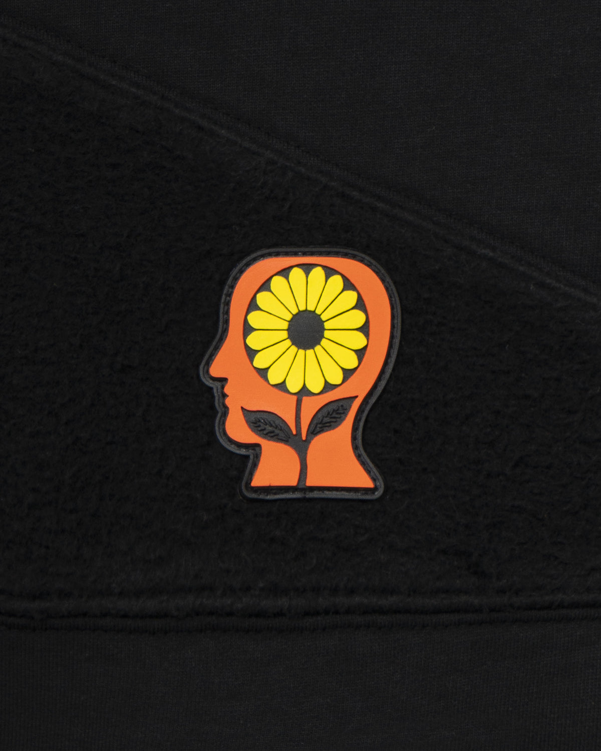 Brain Dead Sunflower Panelled Crewneck Sweatshirt - Black
