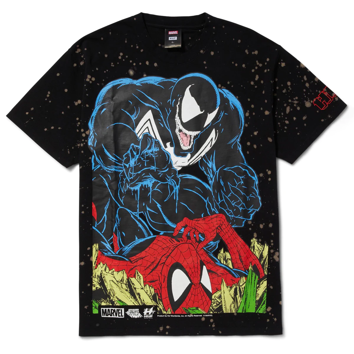 HUF x Spider-Man Venom Is Back T-Shirt - Black