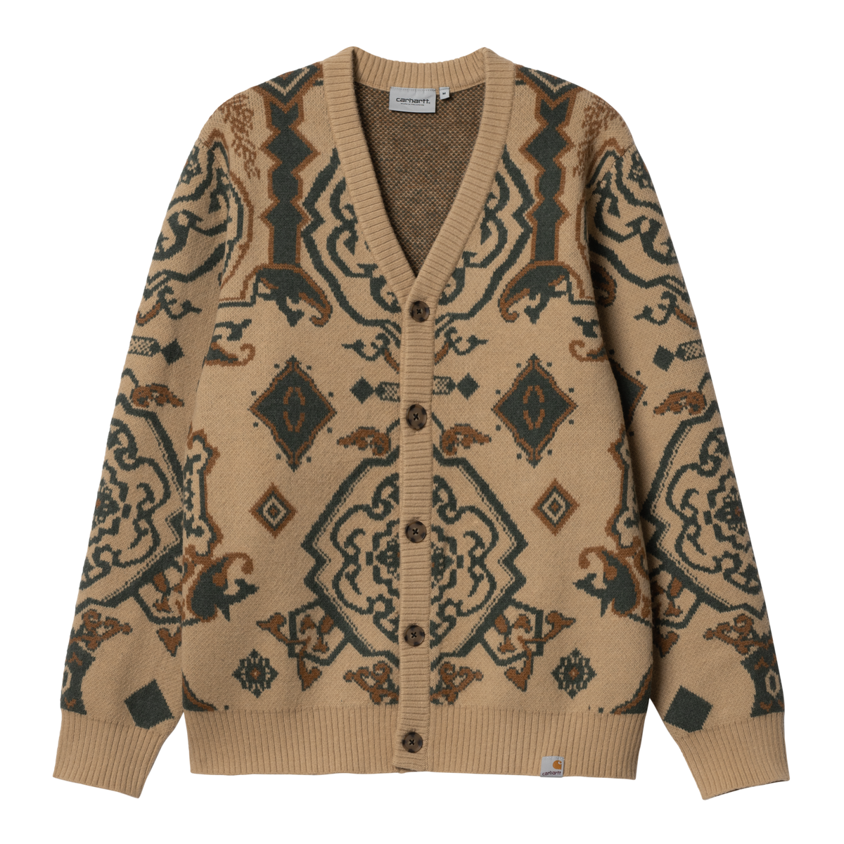 Carhartt WIP Verse Cardigan - Verse Jacquard Dust