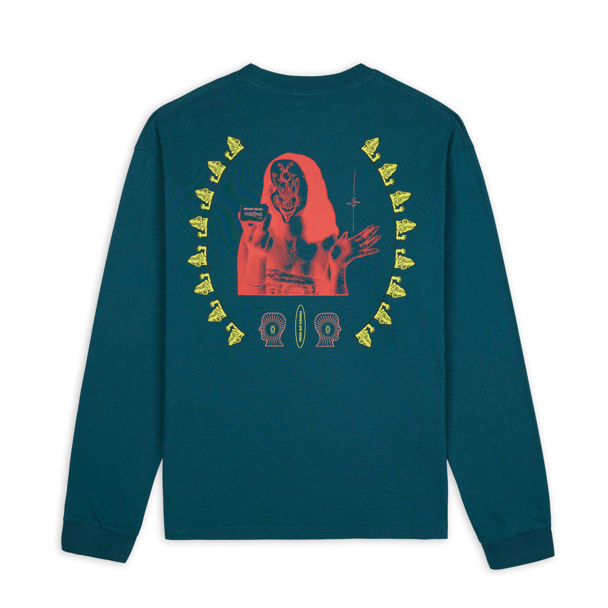 Brain Dead Visions Club LS T-Shirt - Teal
