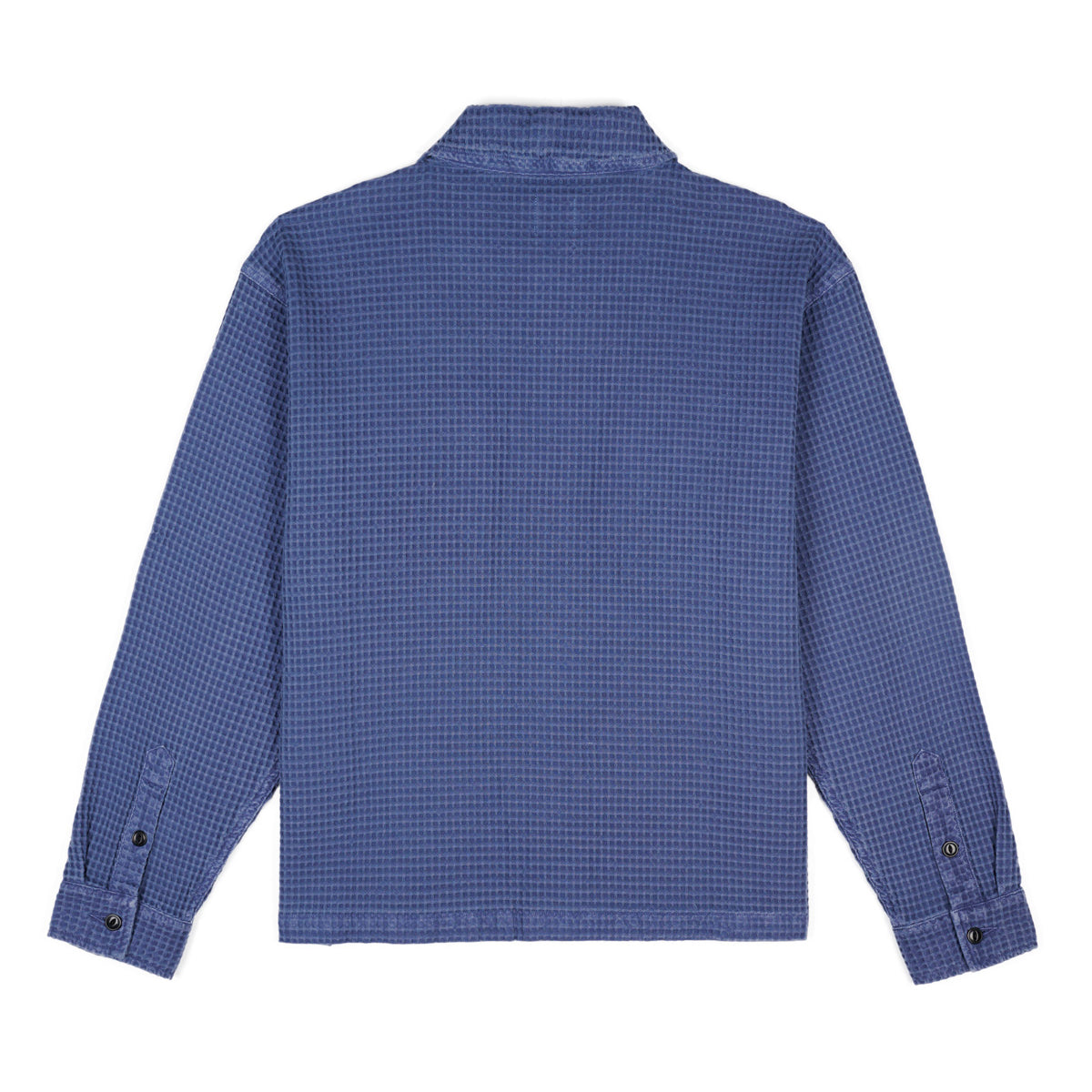 Brain Dead BD Waffle Button Front Shirt - Blueberry