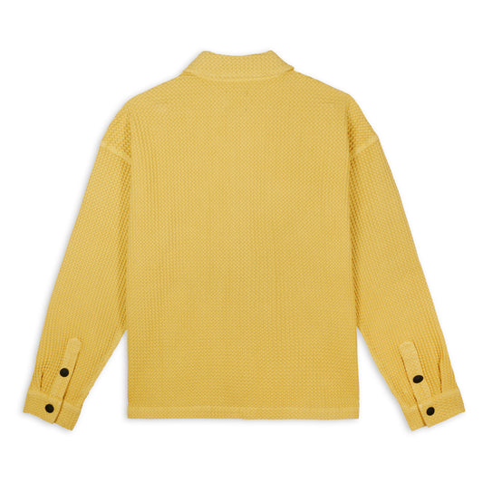 Brain Dead Waffle Snap Front Shirt - Mustard