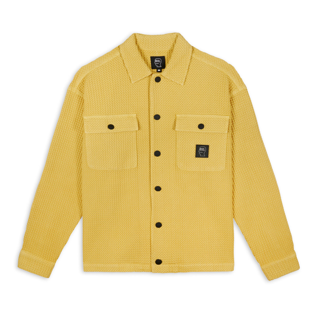 Brain Dead Waffle Snap Front Shirt - Mustard