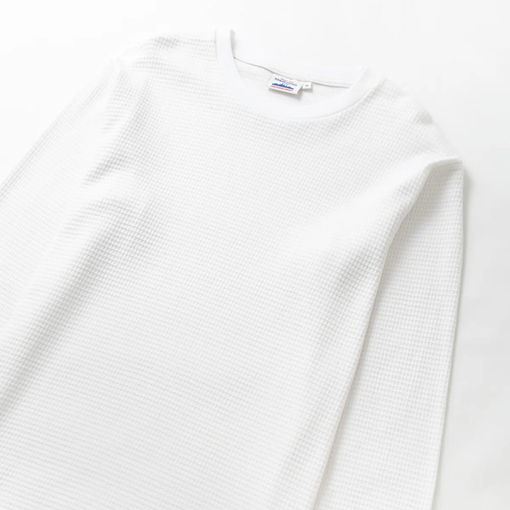 Power Goods Thermal Waffle LS Tee - White