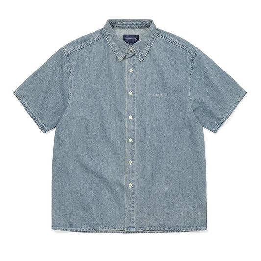 thisisneverthat Washed Denim S/S Shirt - Washed Blue
