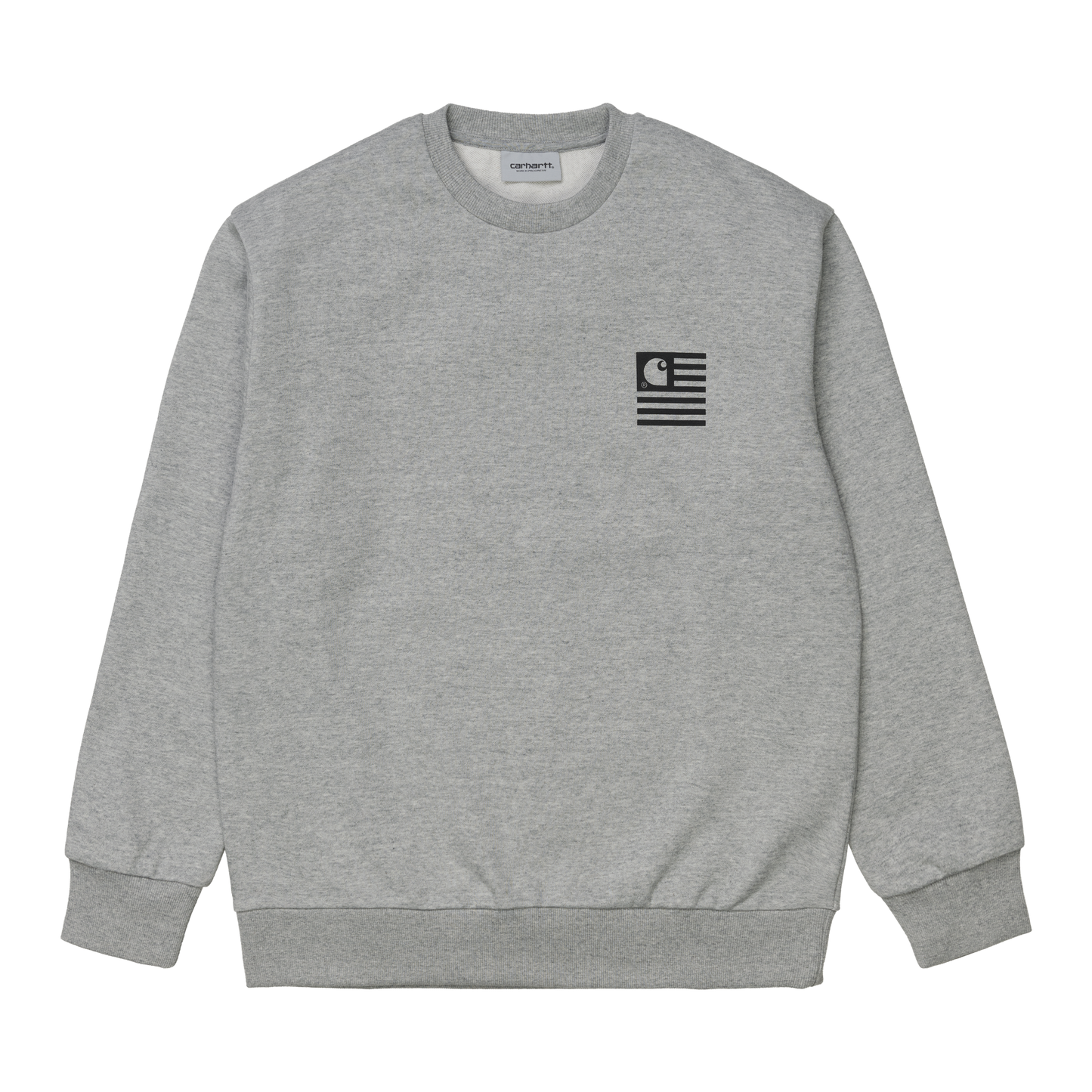 Carhartt WIP Wavy State Sweat - Grey Heather Black