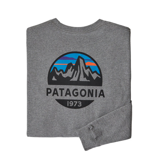 Patagonia L/S Fitz Roy Scope Responsbili-Tee - Gravel Heather