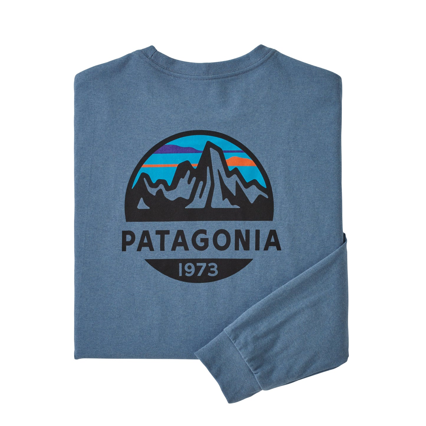 Patagonia L/S Fitz Roy Scope Responsbili-Tee - Pigeon Blue