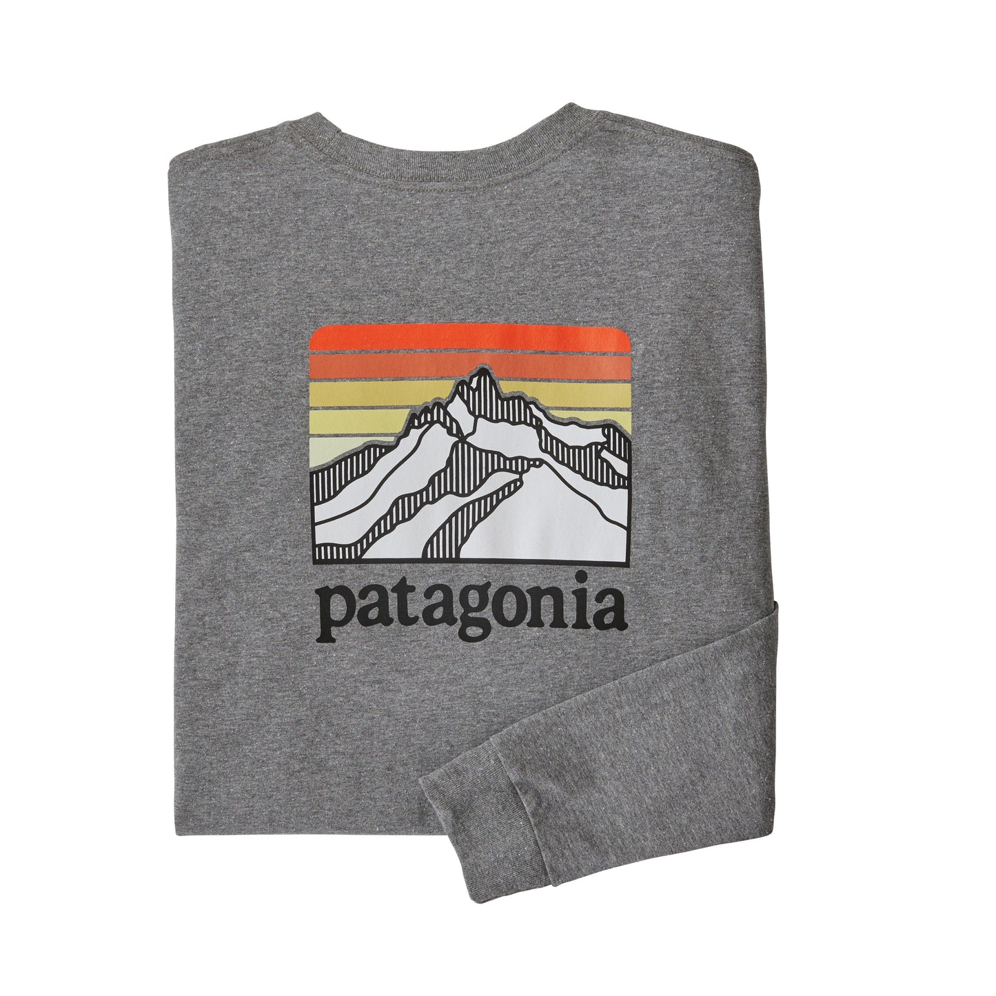 Patagonia LS Line Logo Ridge Responsibili-Tee - Gravel Heather