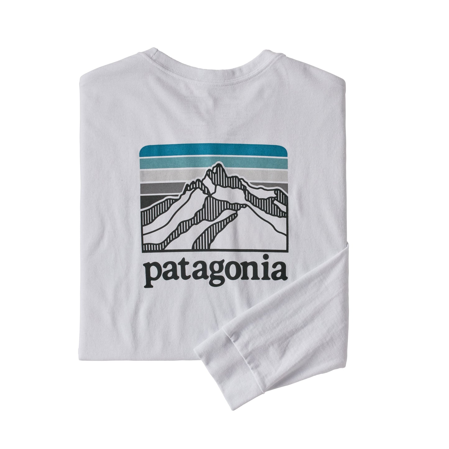 Patagonia LS Line Logo Ridge Responsibili-Tee - White