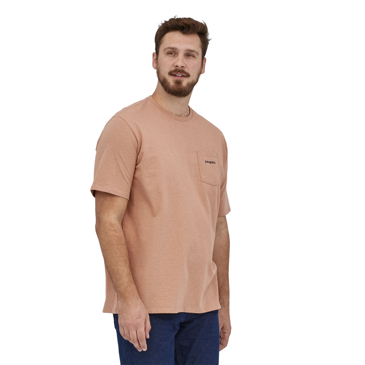 Patagonia Line Logo Ridge Pocket Responsibili-Tee - Dark Camel