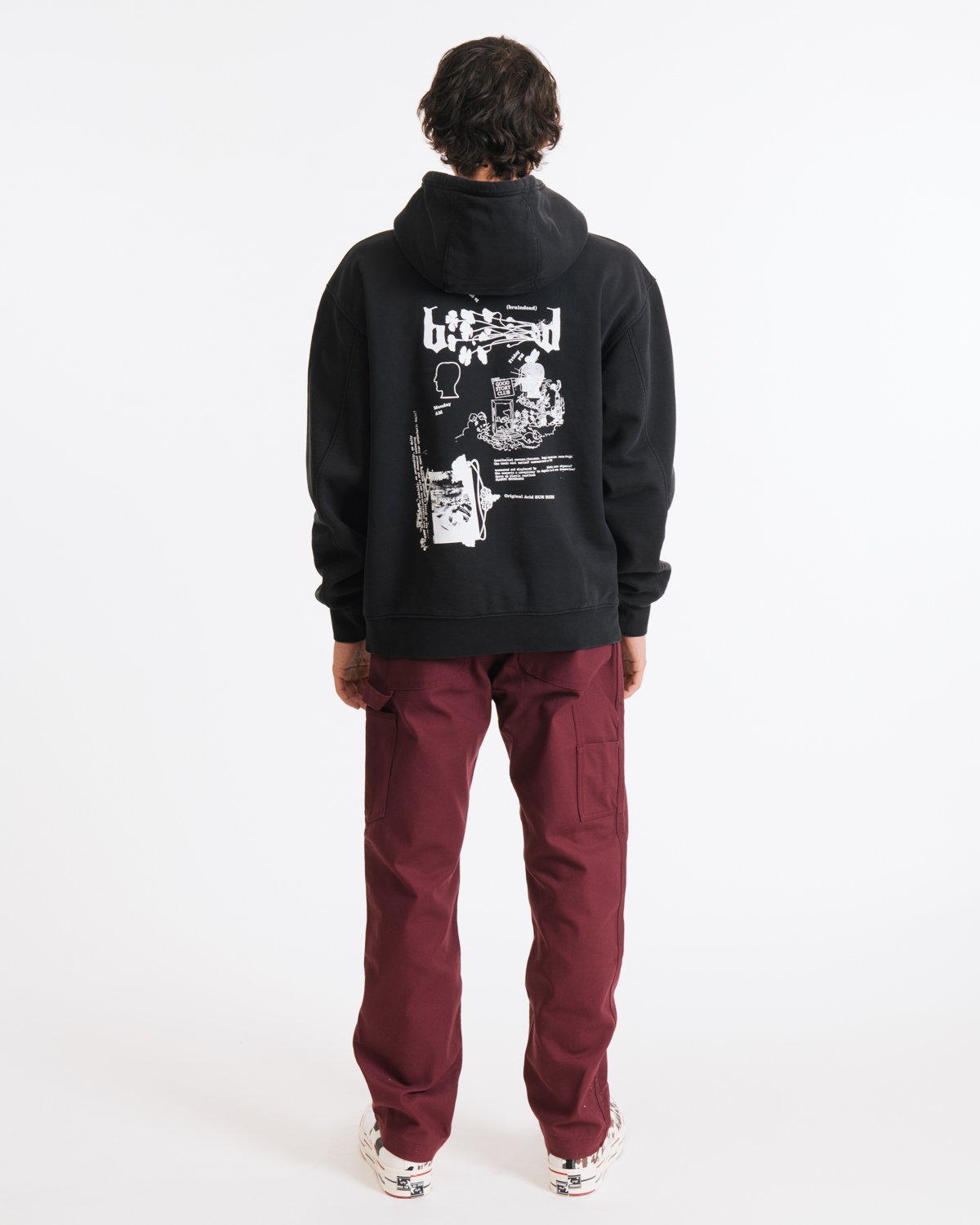 Brain Dead Acid Sun Ride Hooded Sweatshirt - Black