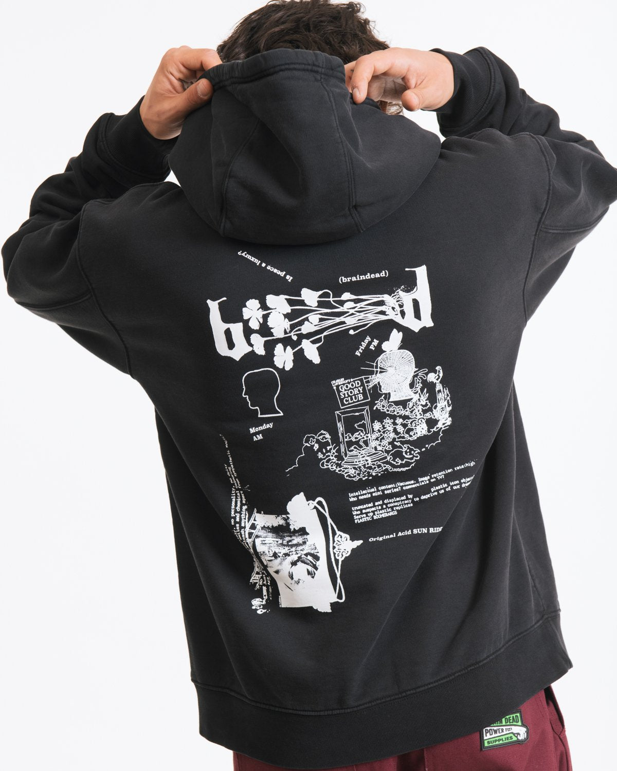 Brain Dead Acid Sun Ride Hooded Sweatshirt - Black