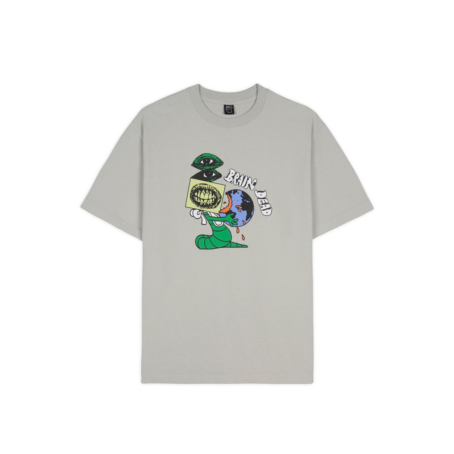 Brain Dead Worm Food T-Shirt - Cement