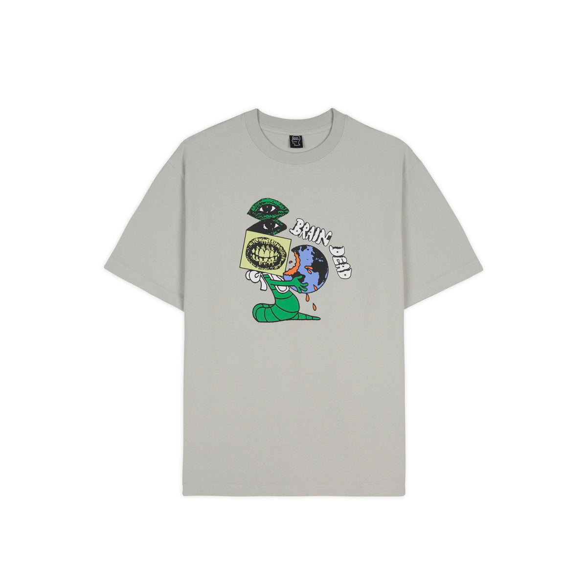 Brain Dead Worm Food T-Shirt - Cement