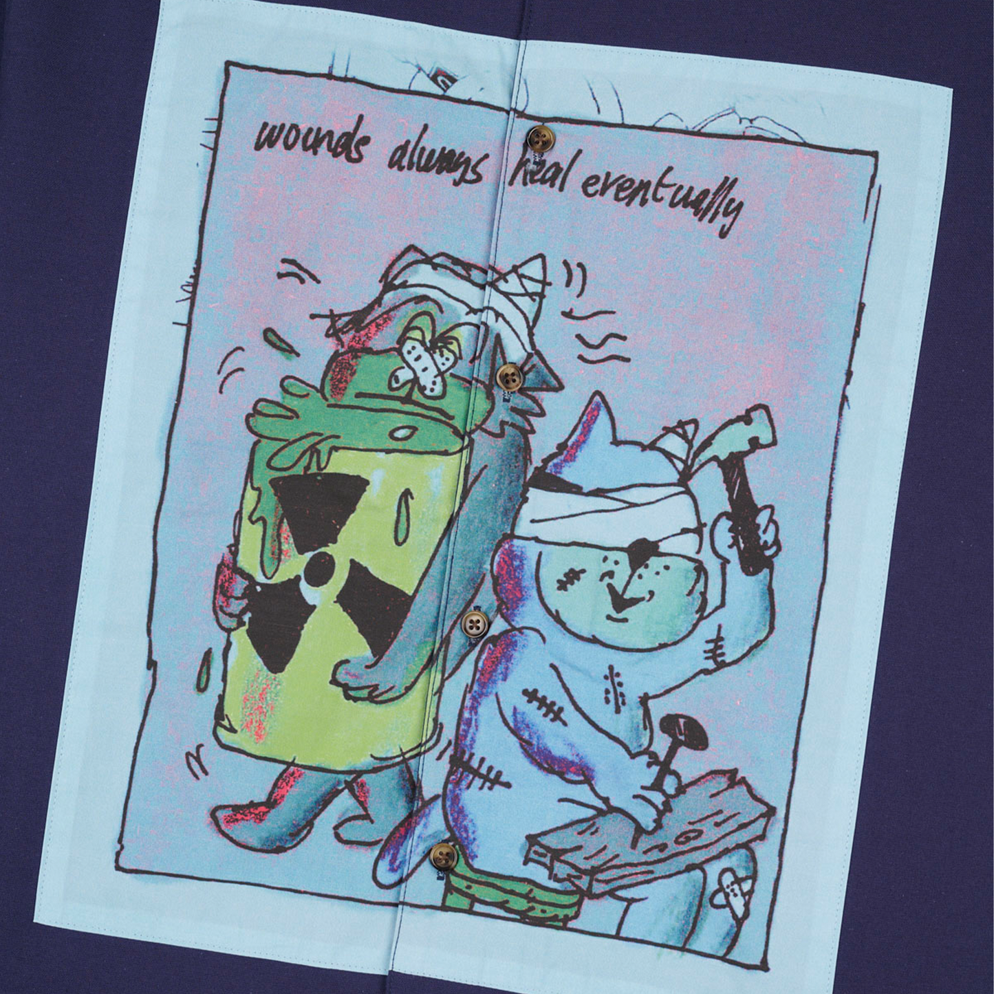 Brain Dead Wounds Heal Shirt - Navy