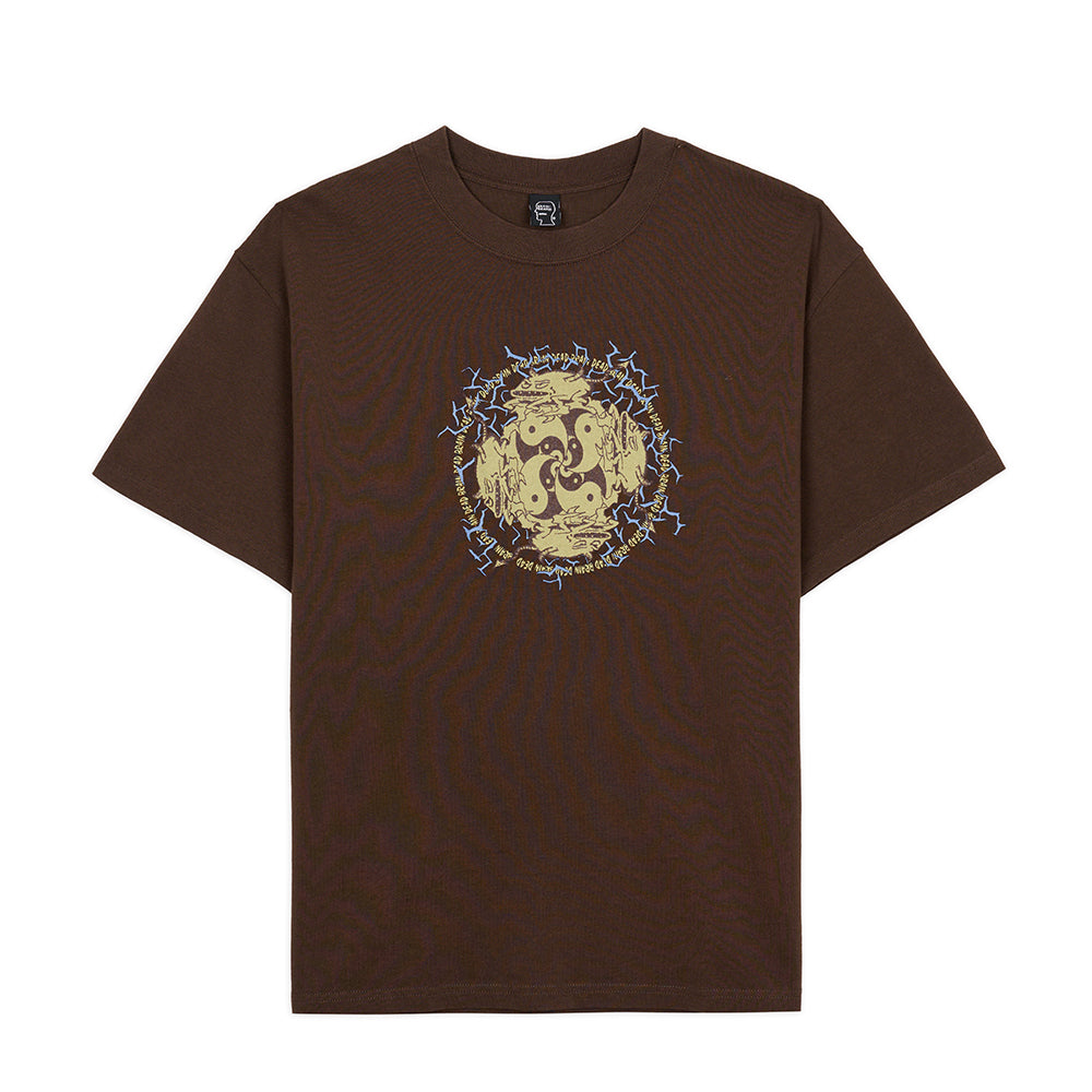 Brain Dead YingYang Run T-Shirt' - Brown