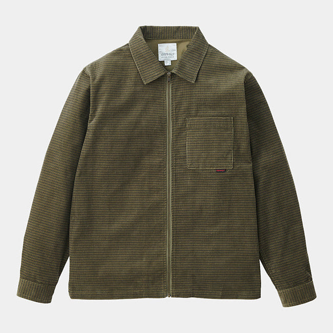 Gramicci Grid Cord Zip Shirt - Olive