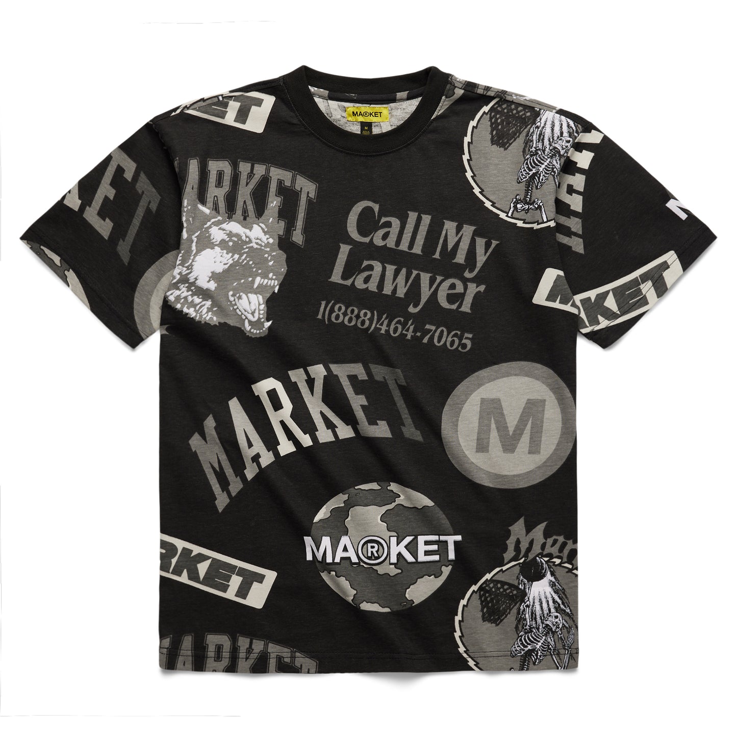 MARKET Monogram AOP Greyscale T-Shirt