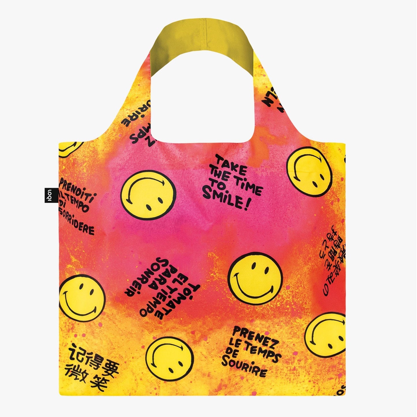 LOQI Smiley Take Time To Smile Recycled Bag